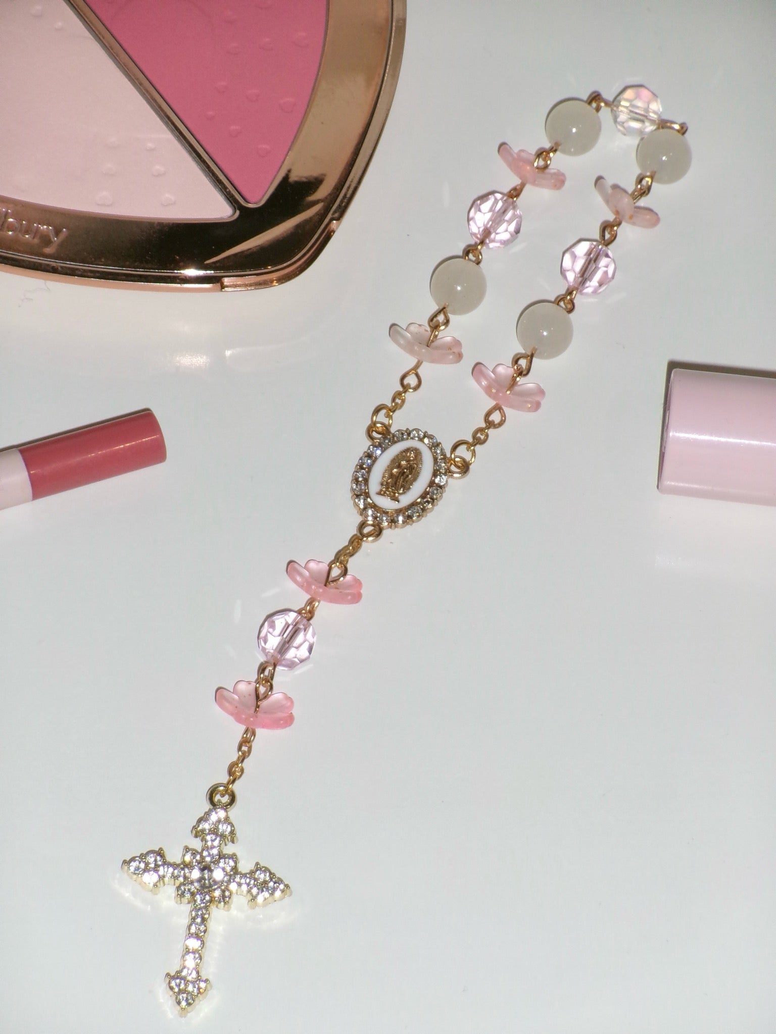 Pink Petal Rosary