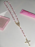 Crystal Pink Rosary